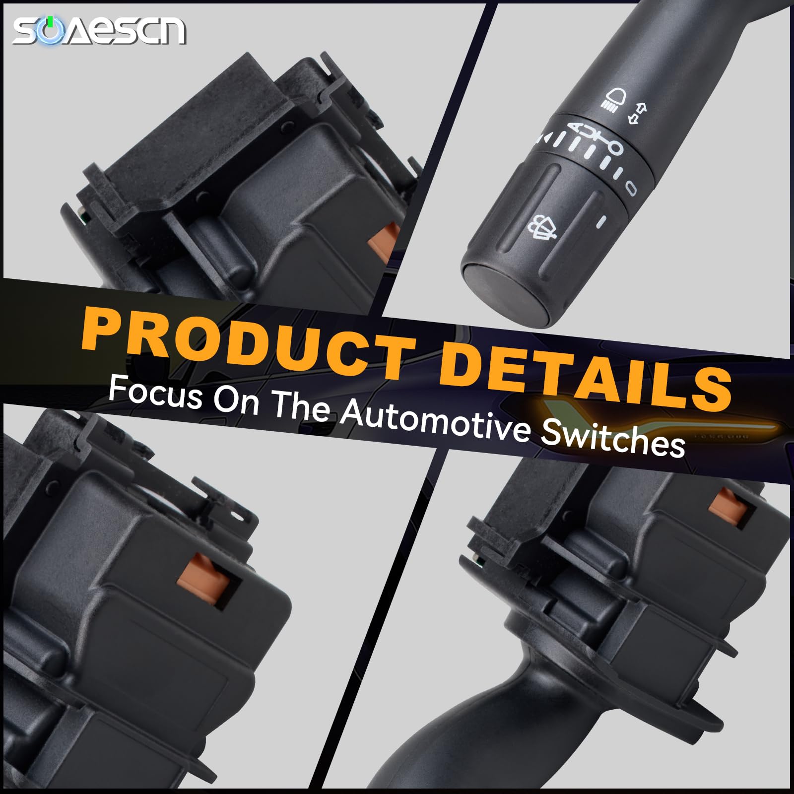 SOAESCN switch-body close-up shows durable build for OEM-like performance.