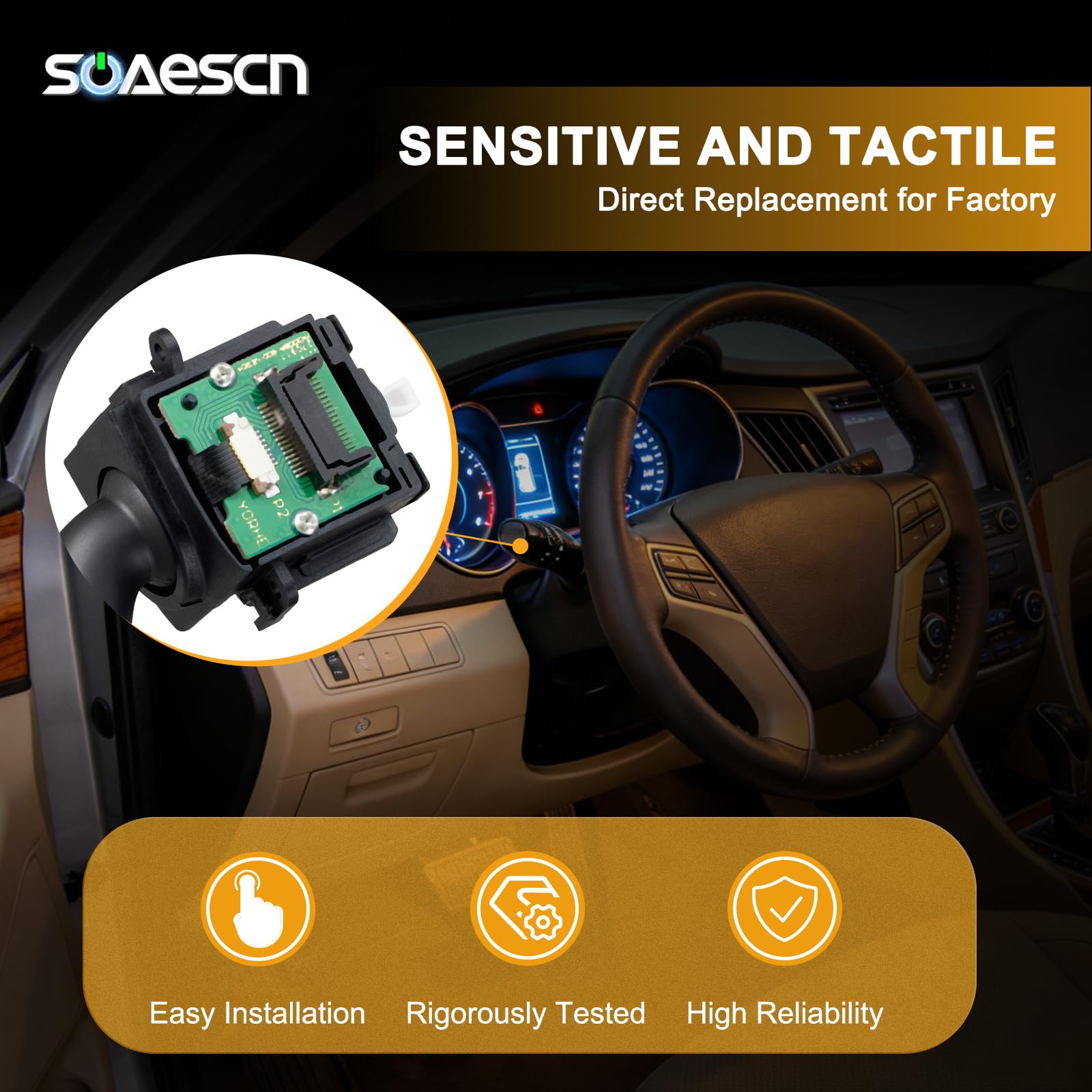 SOAESCN turn-signal switch compatibility extends fit for Ford F-Series dashboards.