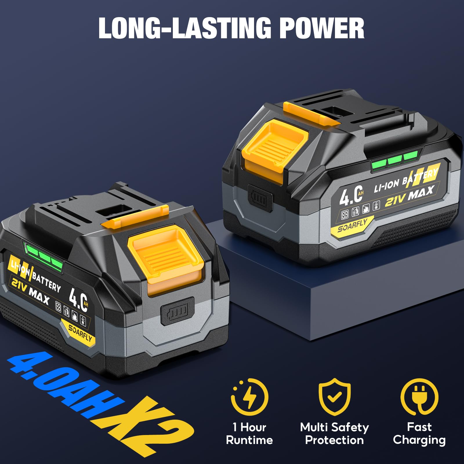 SOARFLY included impact sockets and 125mm extension for common automotive sizes