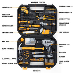 SOARFLY Upgradd 8V cordless drill in hand, easy control for light wood and plastic work.