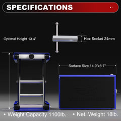 Blue SOARSHARK lift with reinforced shafts for rock-solid stability during service