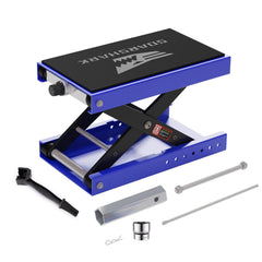 SOARSHARK aluminum lift blue front view showing stable maintenance support