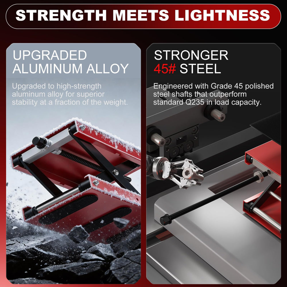 SOARSHARK double reinforcement shafts provide robust stability during maintenance tasks.