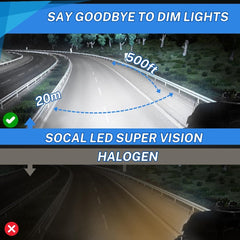 SOCAL-LED LIGHTING D2R bulbs side angle highlights crisp beam for safer night driving