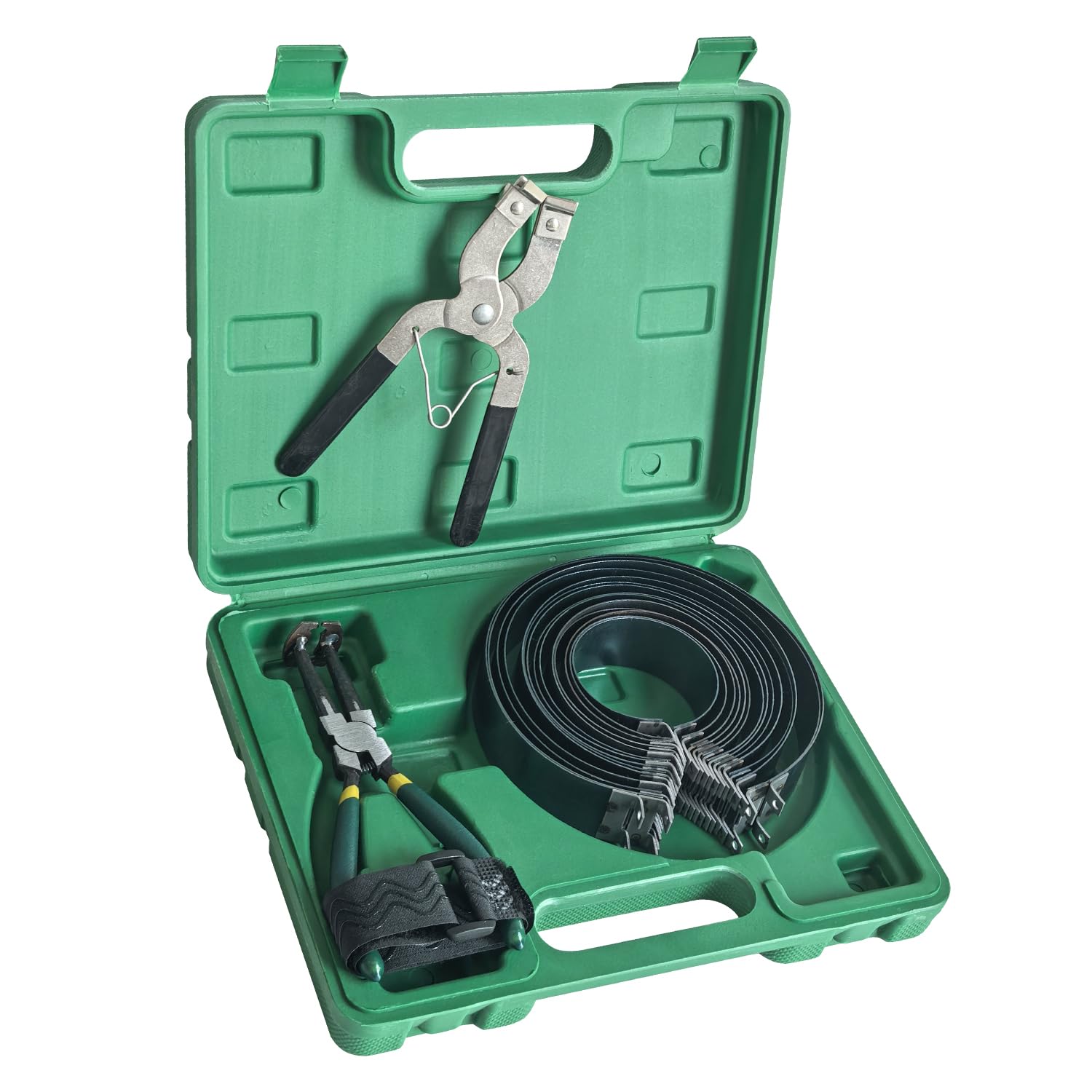 Socpuro auto engine piston ring compressor tool set ready for installation