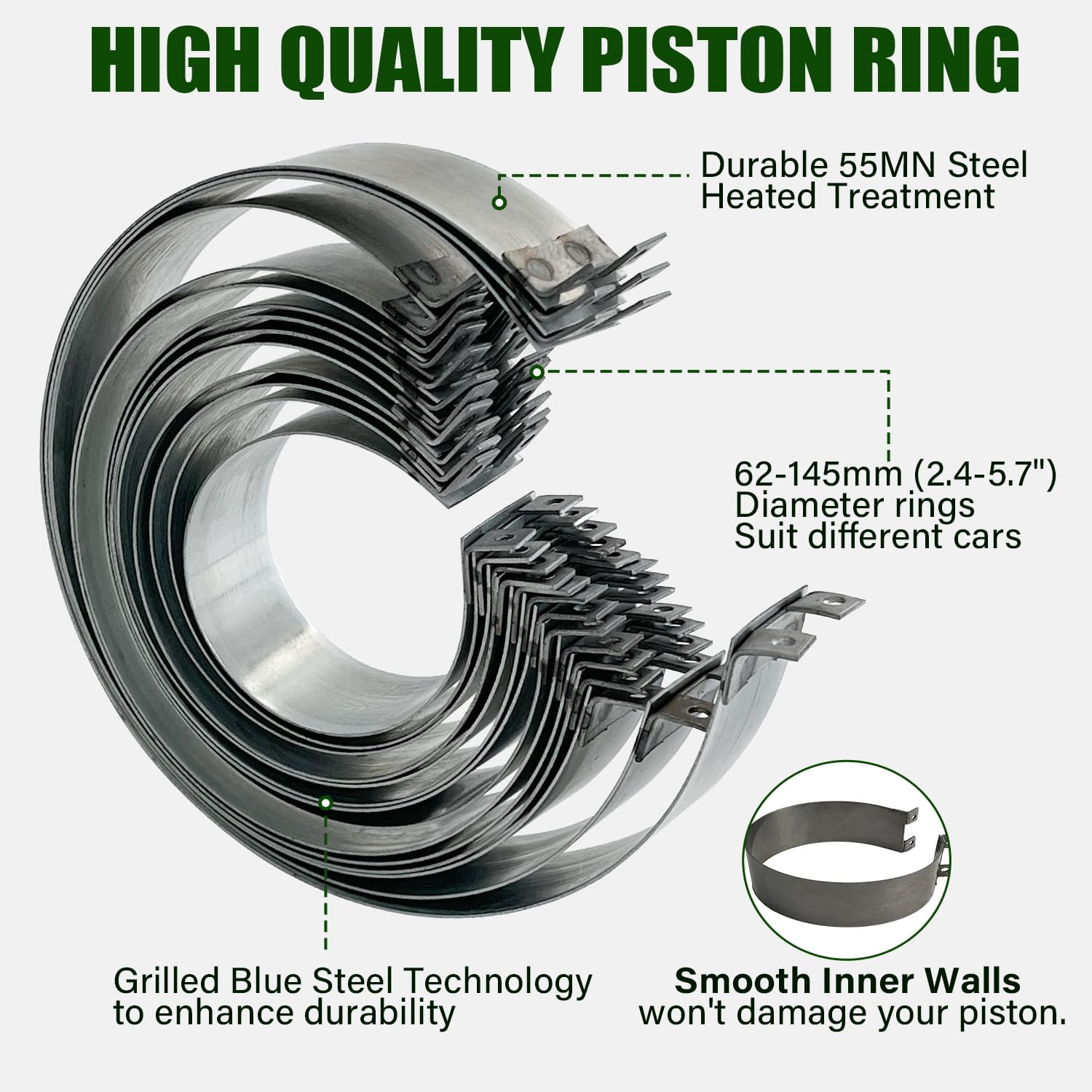 Socpuro piston ring installing pliers in action with adjustable jaws