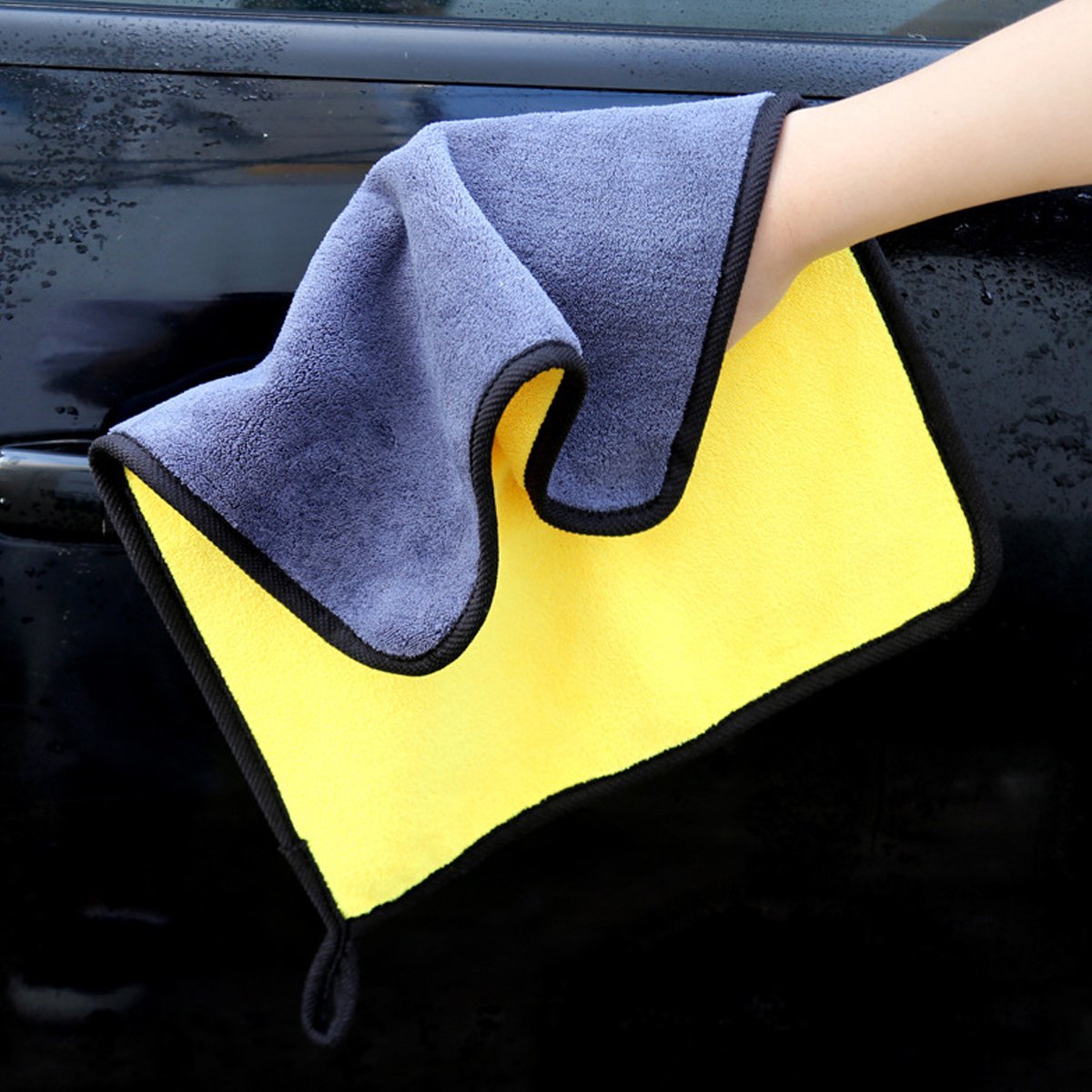 SOFTBATFY 16x16 towel supports washing, waxing, buffing and drying tasks.