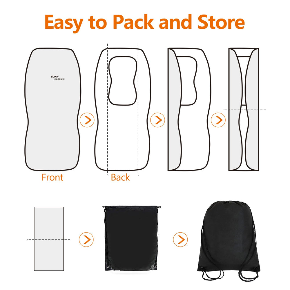 Sojoy IsoTowel breathable microfiber layer keeps you comfortable.