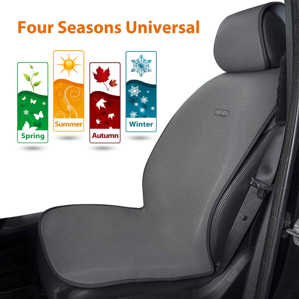 Sojoy IsoTowel machine-washable seat cover for easy cleaning.