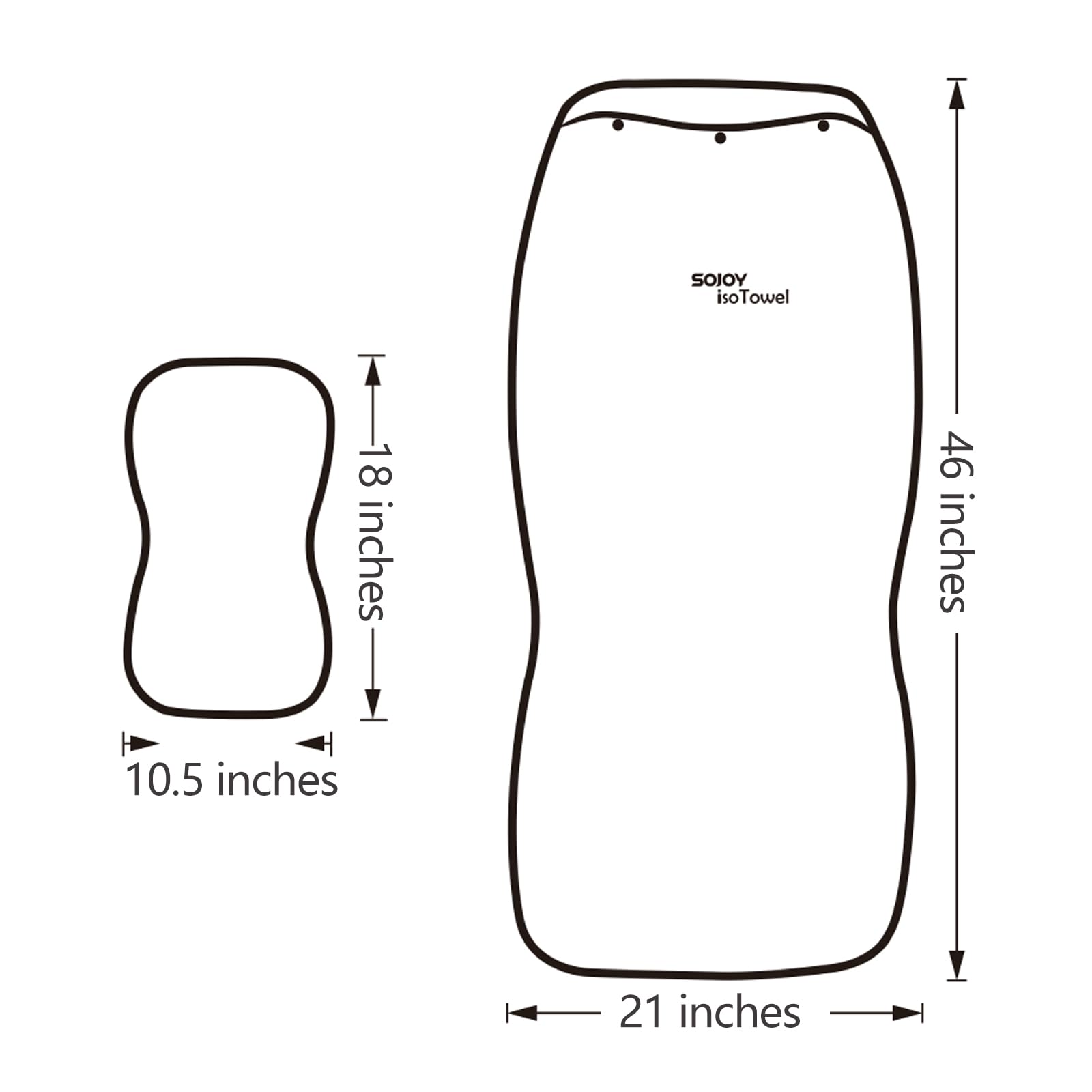 Sojoy IsoTowel non-slip silicone beads keep the cover secure.