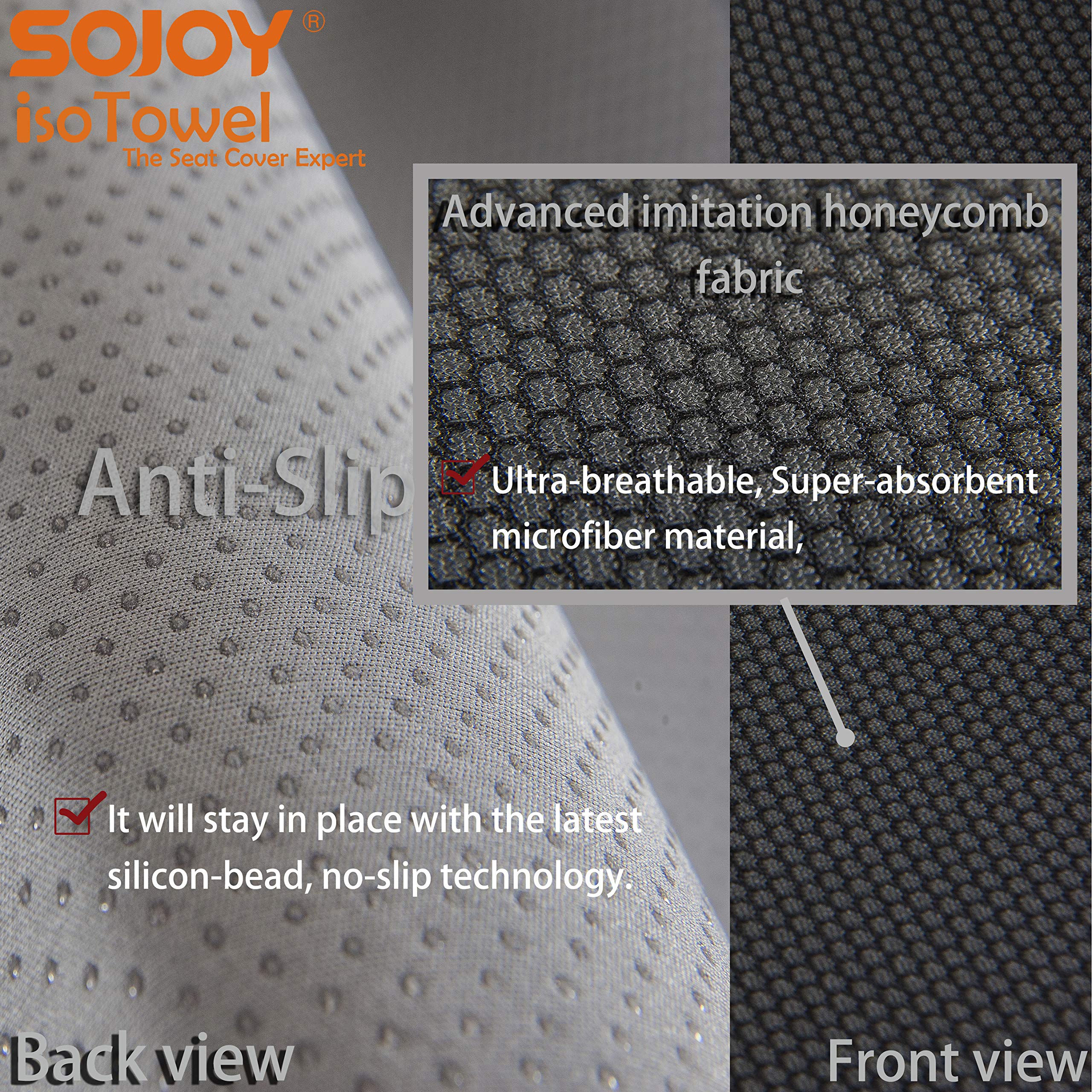 Sojoy IsoTowel storage mesh bag included for neat storage.