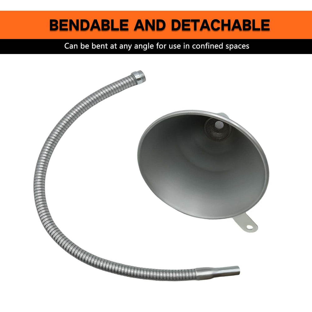 Solalithosys long funnel designed for diesel and fuel pours with precision.