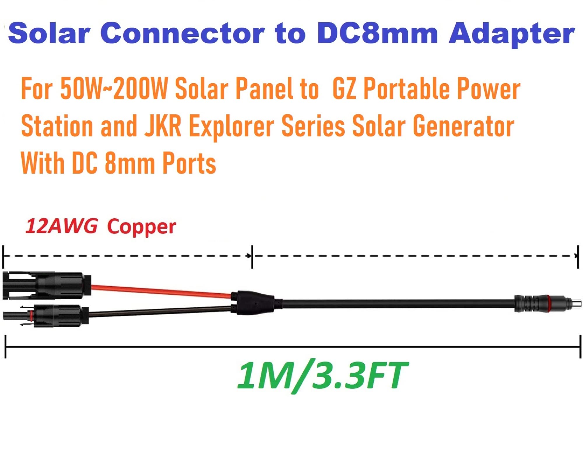 SolarEnz solar-panel-extension-cable-1m for extra reach and flexible setup.