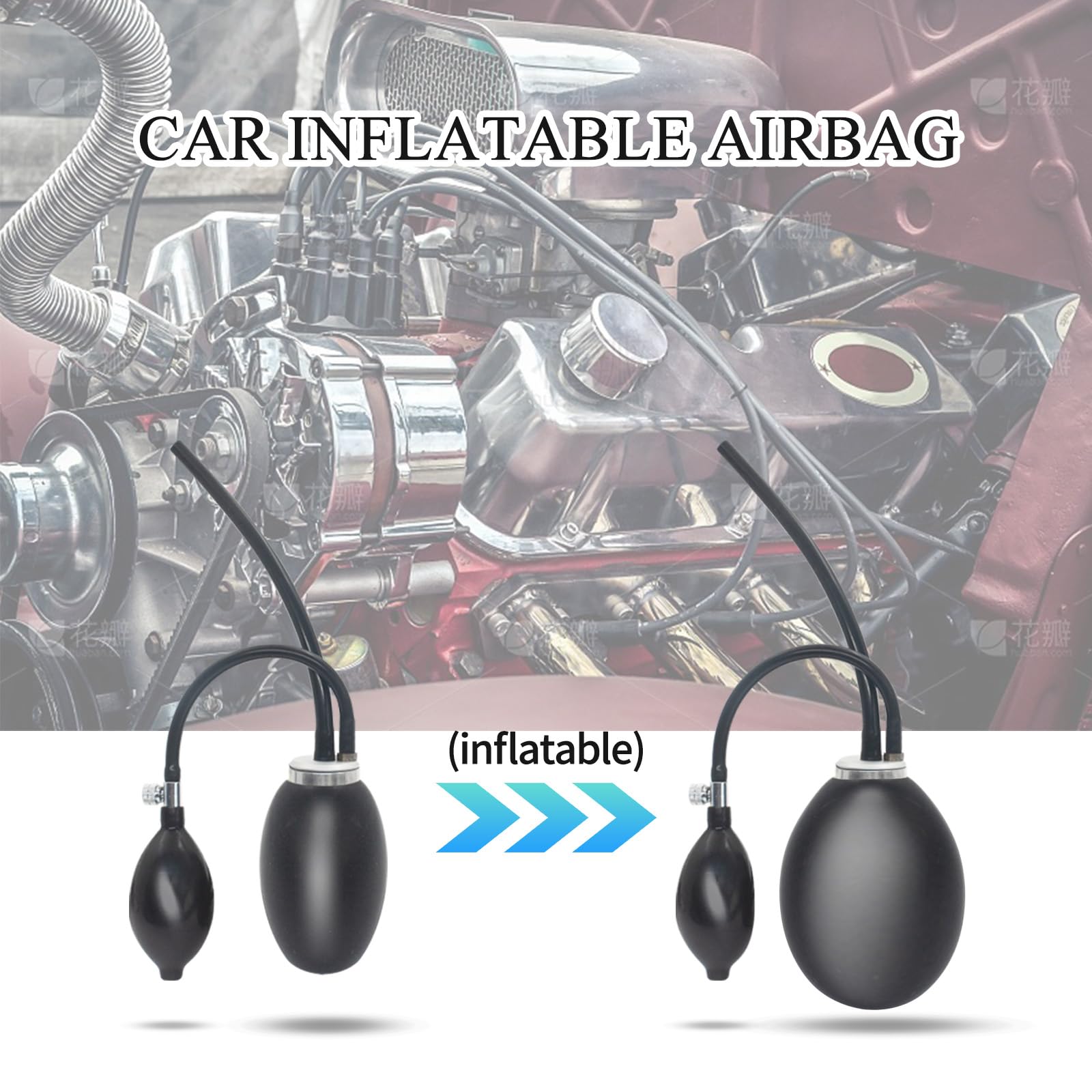 Solary intake adapter inflates a bladder to seal pipes during testing