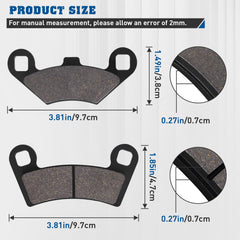 SOLLON rear brake pad for Polaris RZR 800 enhances descent control