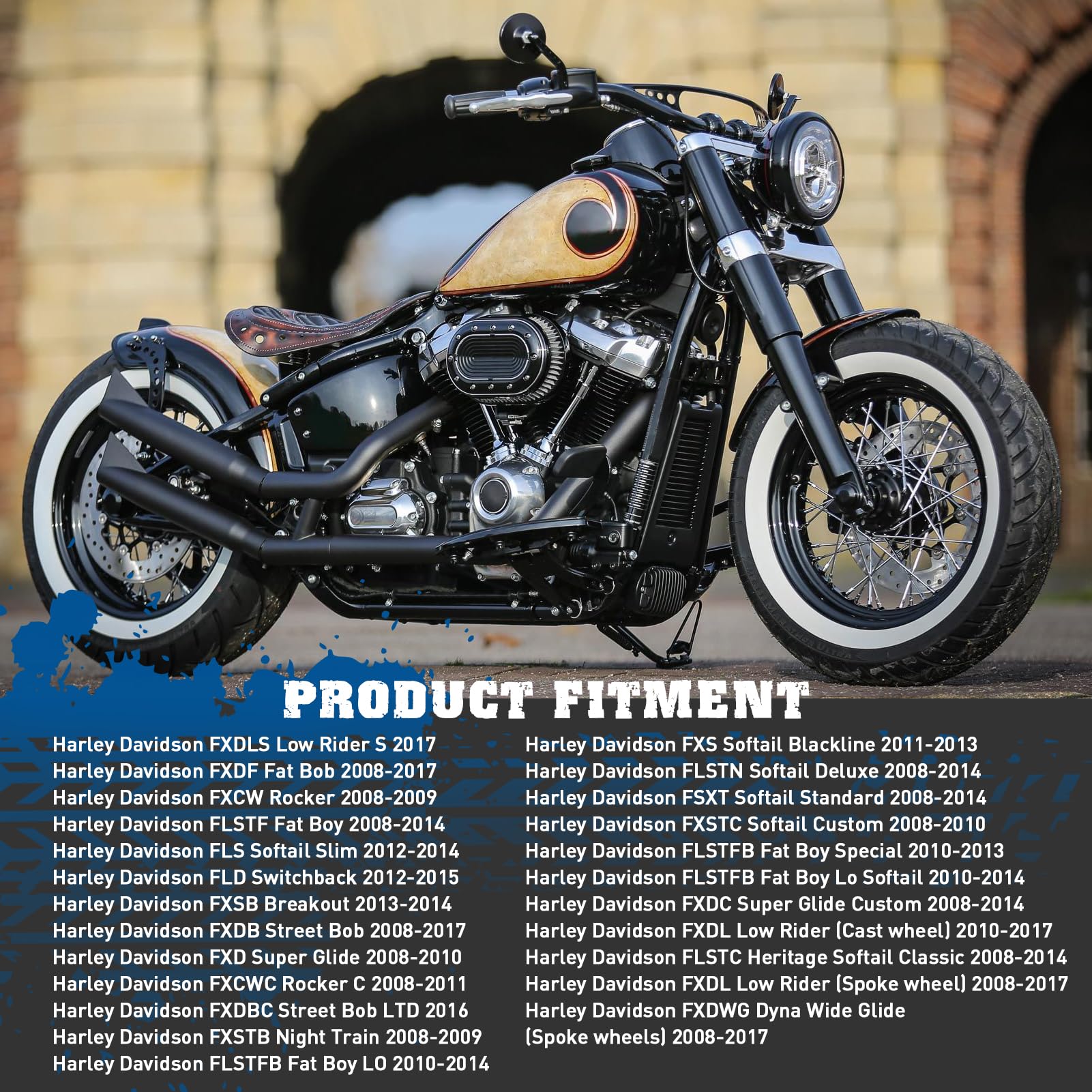 SOLLON rear brake pad for Softail Heritage supports steady braking