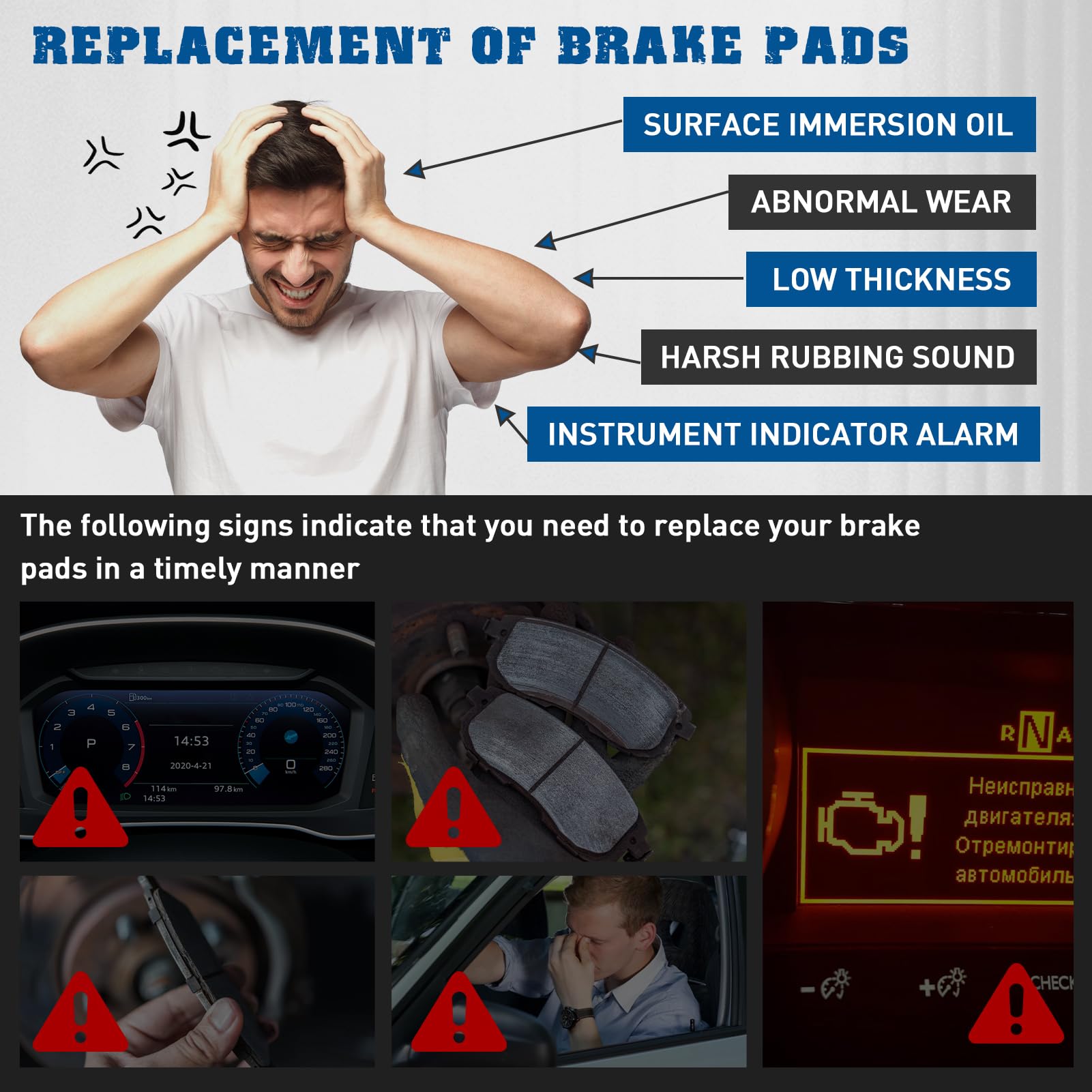 SOLLON semi-metallic brake pad technology for heat resistance and durability