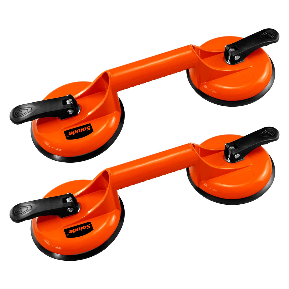 SOLUDE 2-pack glass suction cups lifting large glass panels safely