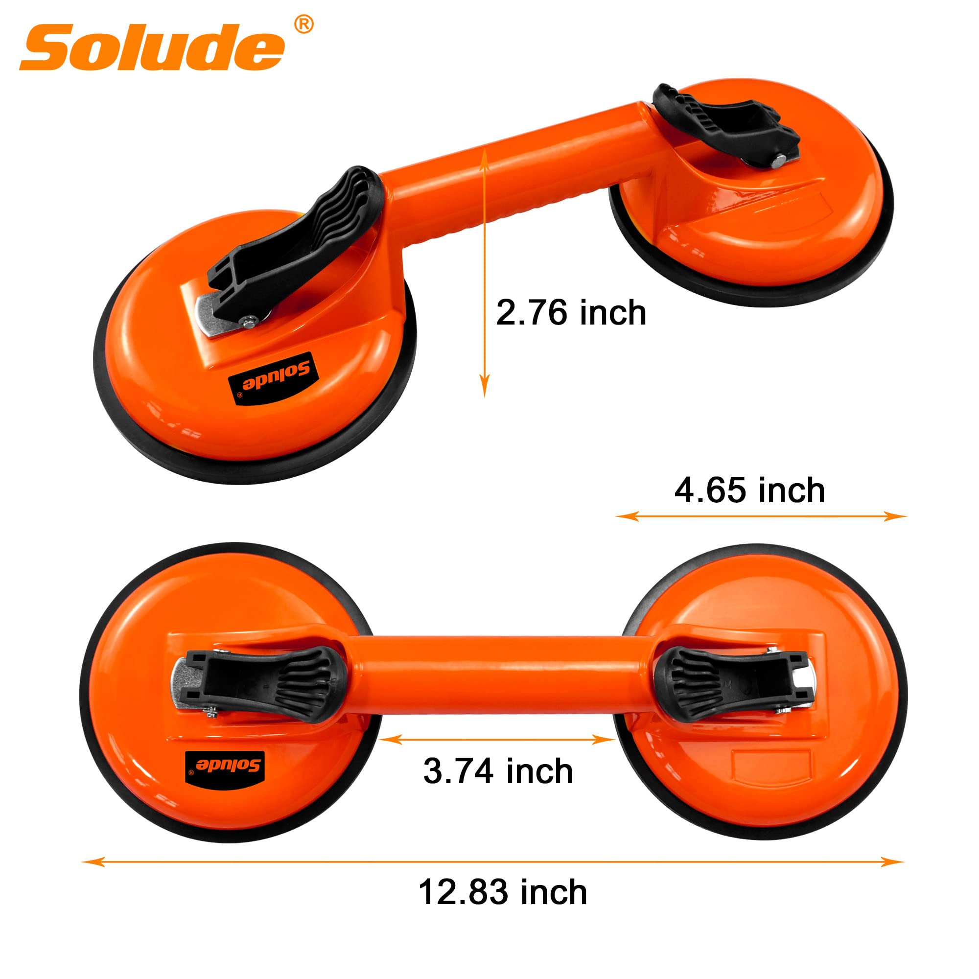 SOLUDE suction cup base rubber grips smooth surfaces securely