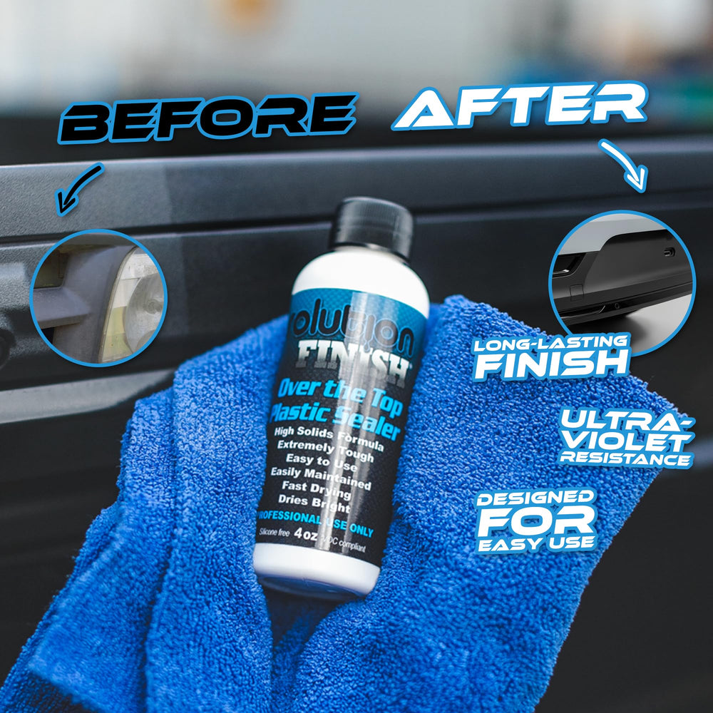 Solution Finish long-lasting restoration on plastic trim with spaced applications