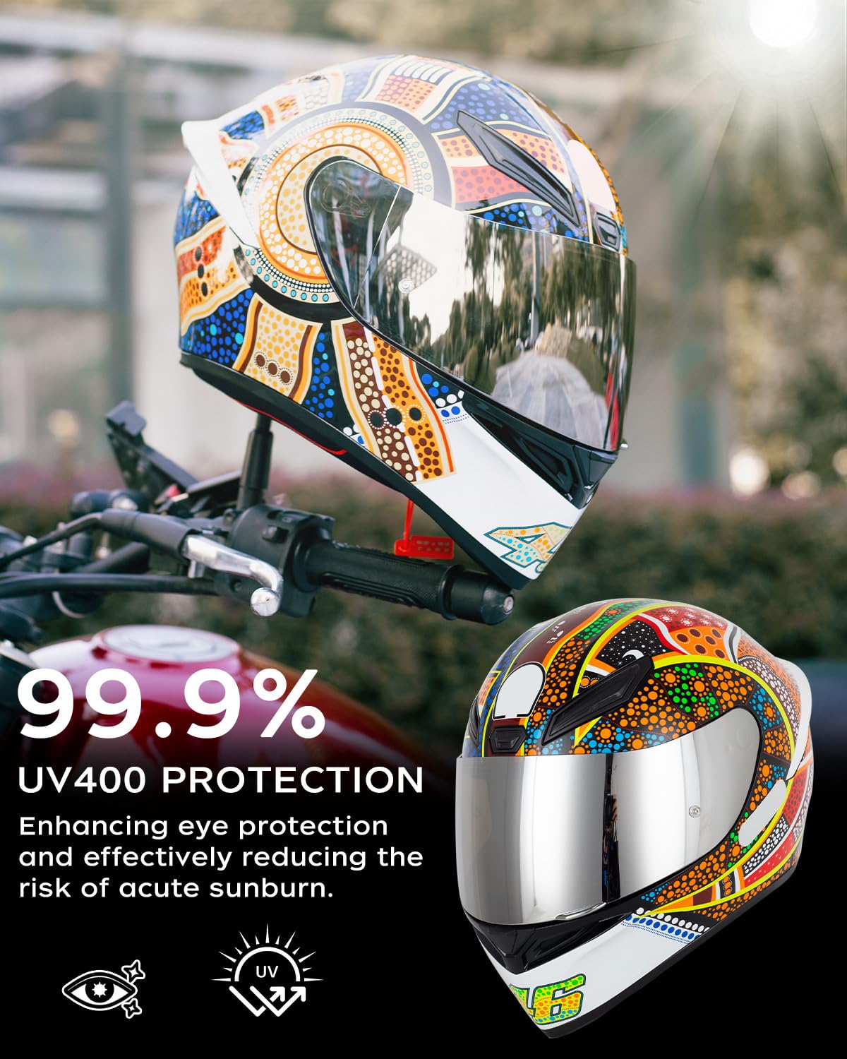 Soman K1S visor delivers 1:1 fit and smooth flipping.