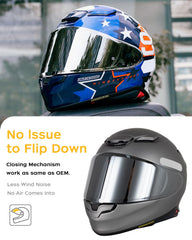 Soman NXR2 visor keeps visibility clear with high scratch resistance.