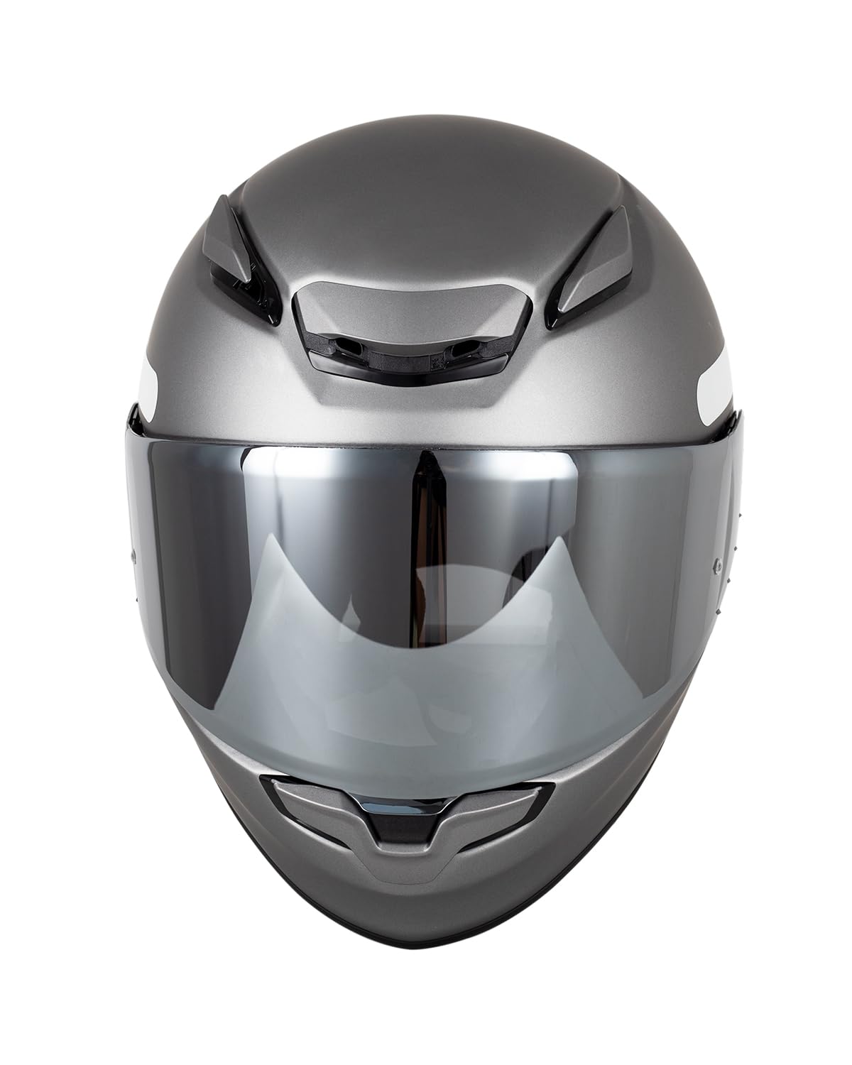 Soman RF-1400 tinted visor reduces glare for sunny commutes.
