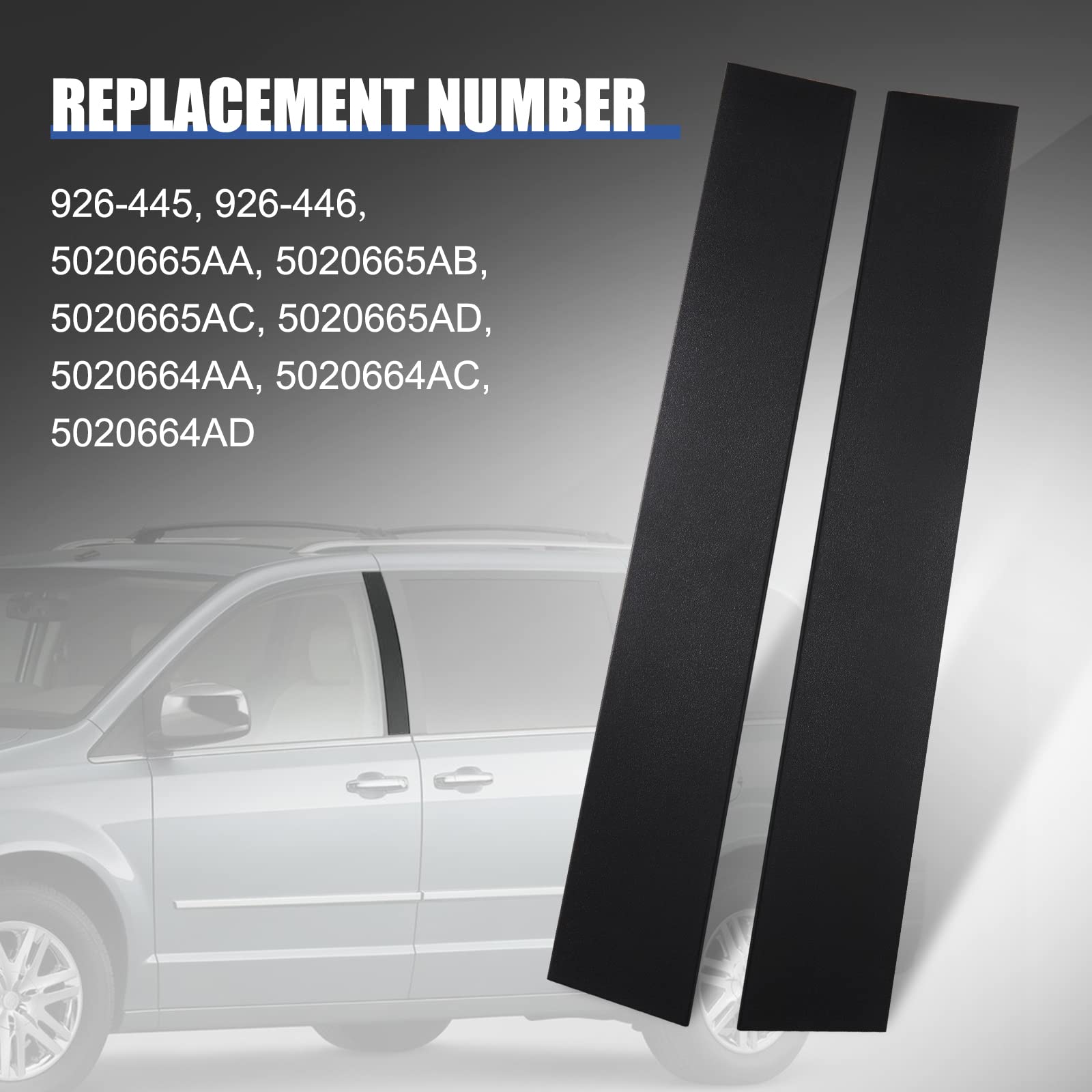 Somusen B-pillar trim molding outer view highlighting clean edge.