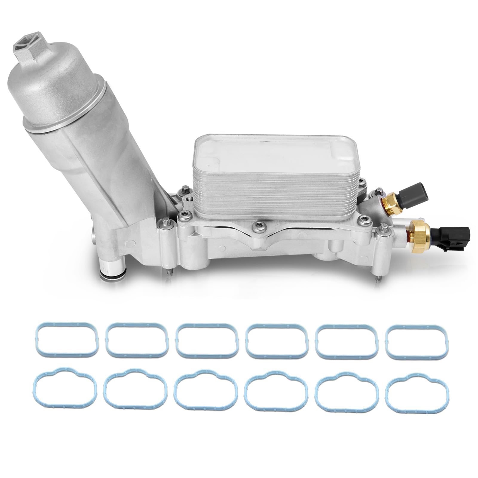Somusen aluminum oil-filter-housing with cooler for better cooling and sealing.