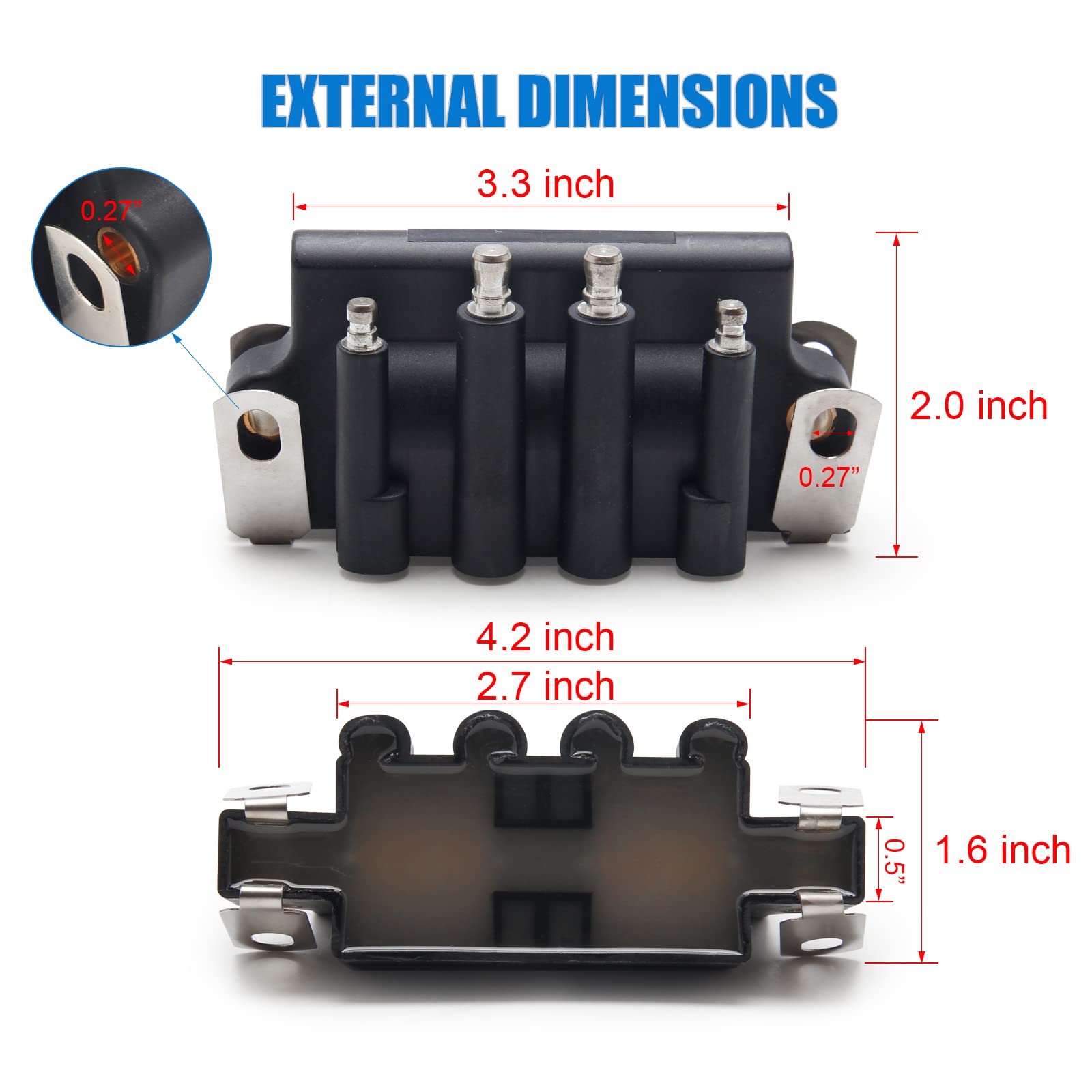 Somusen coil connected to engine harness demonstrates correct wiring compatibility