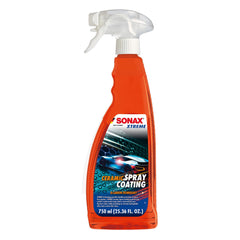 SONAX Ceramic Spray Coating bottle ready for long-lasting protection with a waxy finish.