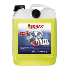 SONAX Full Effect Wheel Cleaner bottle demonstrates versatility for many wheel types and finishes.