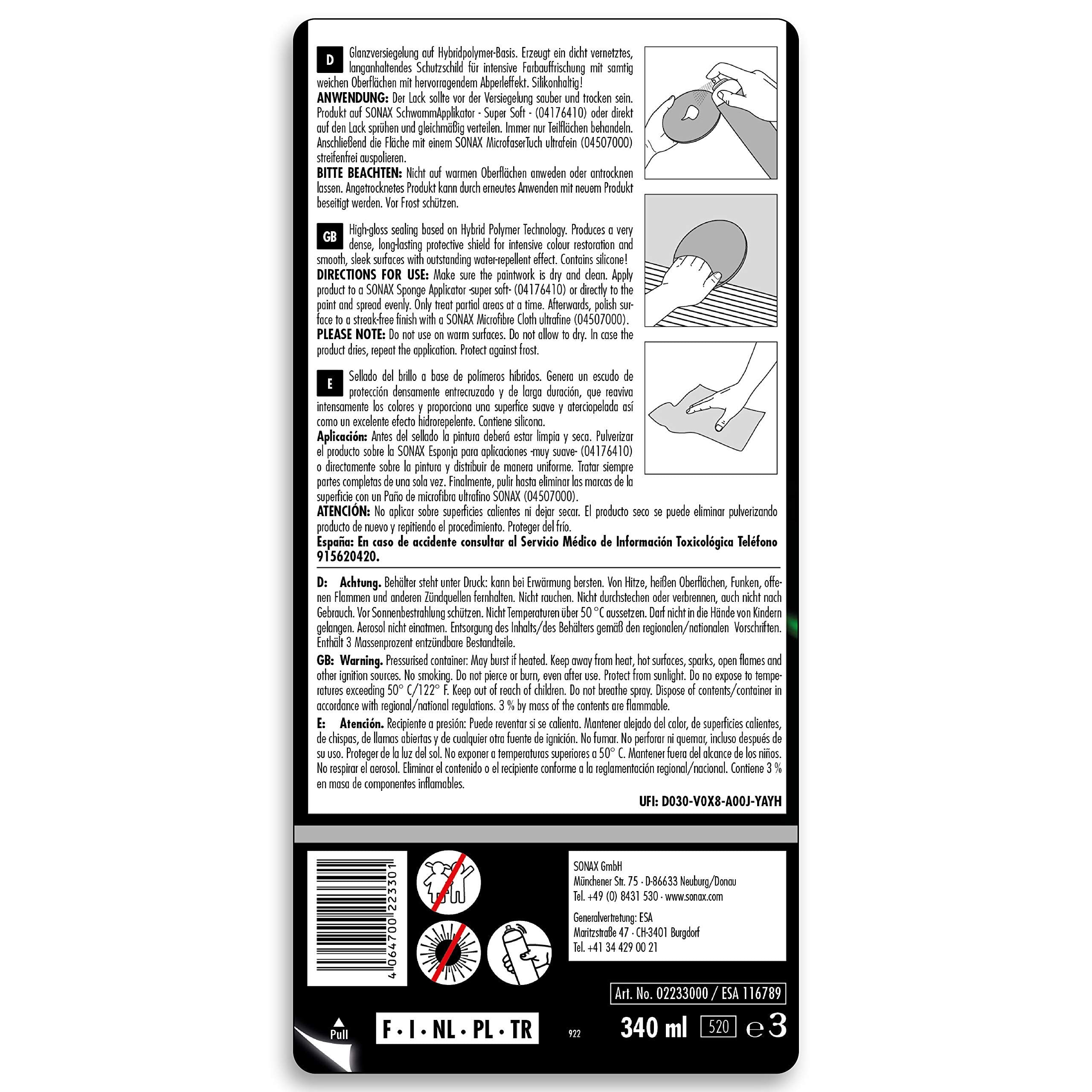 SONAX Polymer Net Shield simple spray-on protection for paint, trim, and plastics.