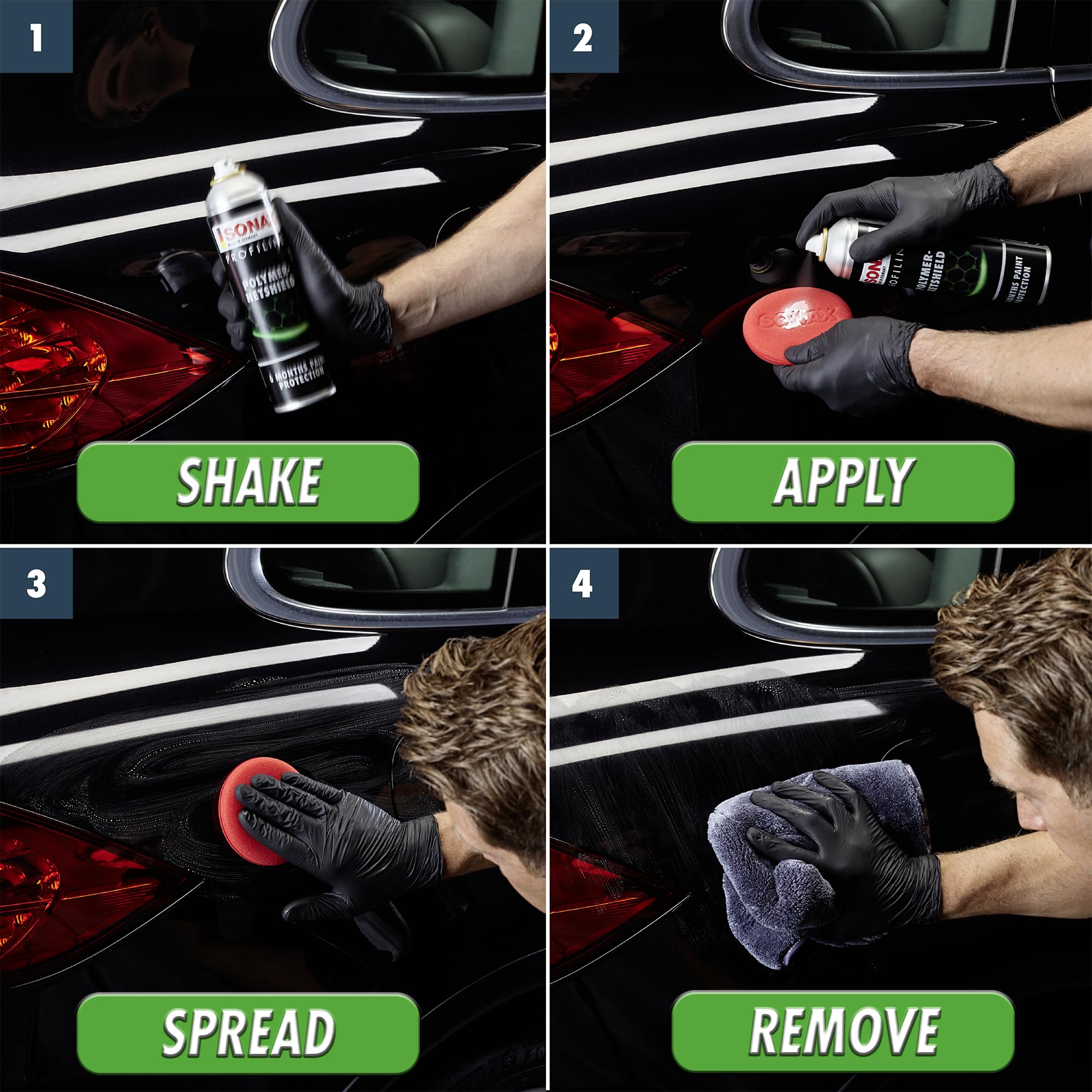 SONAX Polymer Net Shield long-lasting protection up to six months for paint.