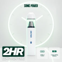 SonicPower attachments include crevice tool and brush for tight spots.