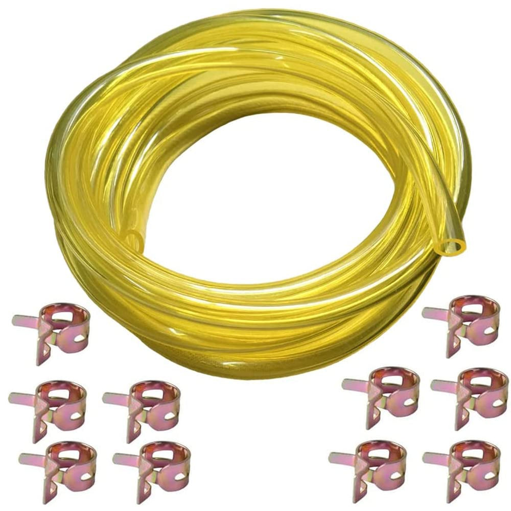 SOOGIF fuel line in use; translucent tubing for flow inspection and reliable sealing.