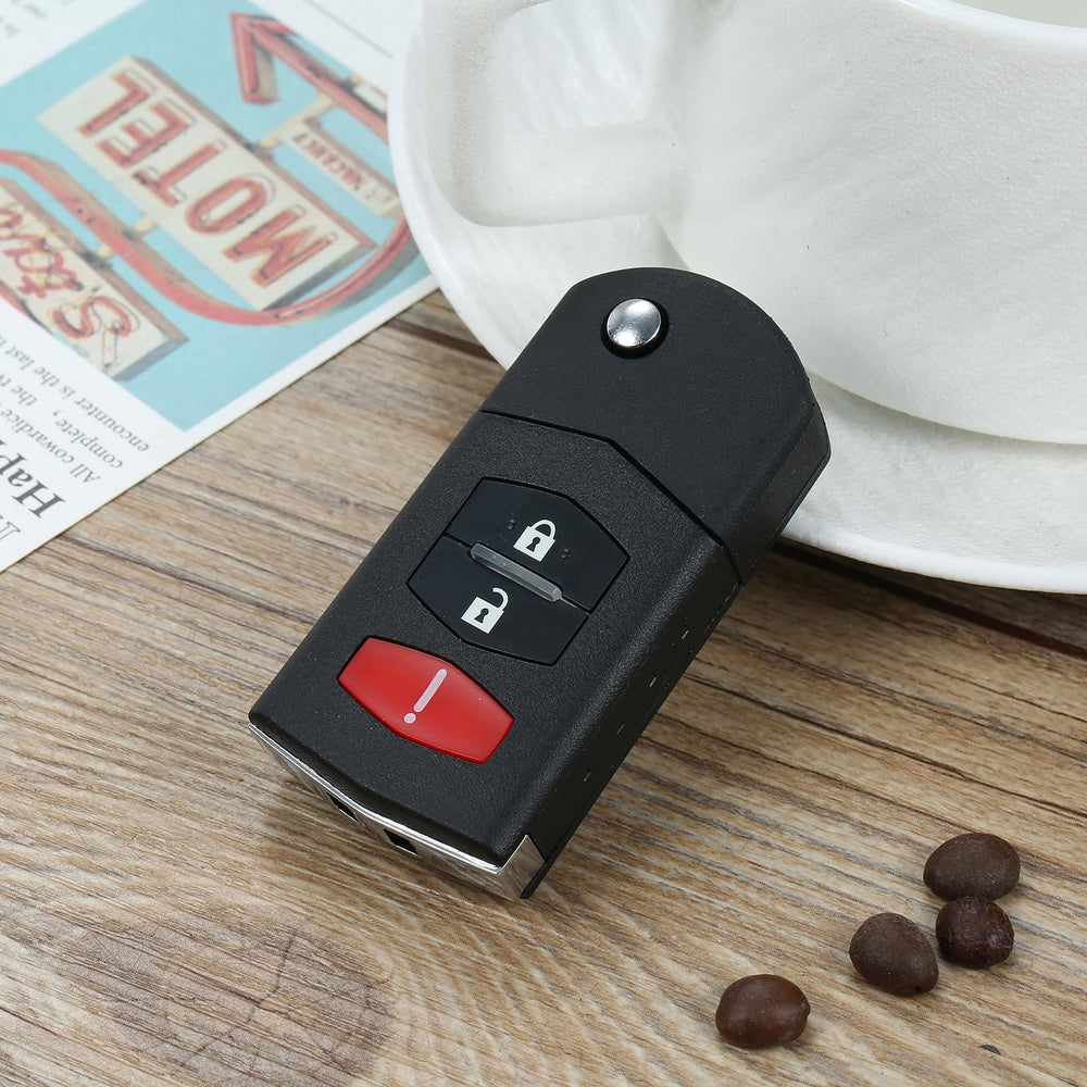 Soovgle key fob remote keyblade assembly close-up for Mazda