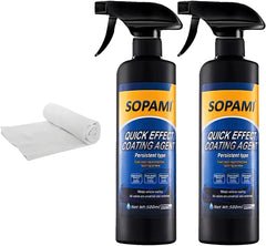 SOPAMI car coating spray delivers mirror-like shine on painted surfaces.
