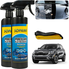 SOPAMI Ceramic Coating Spray bottle for a high-gloss car finish.