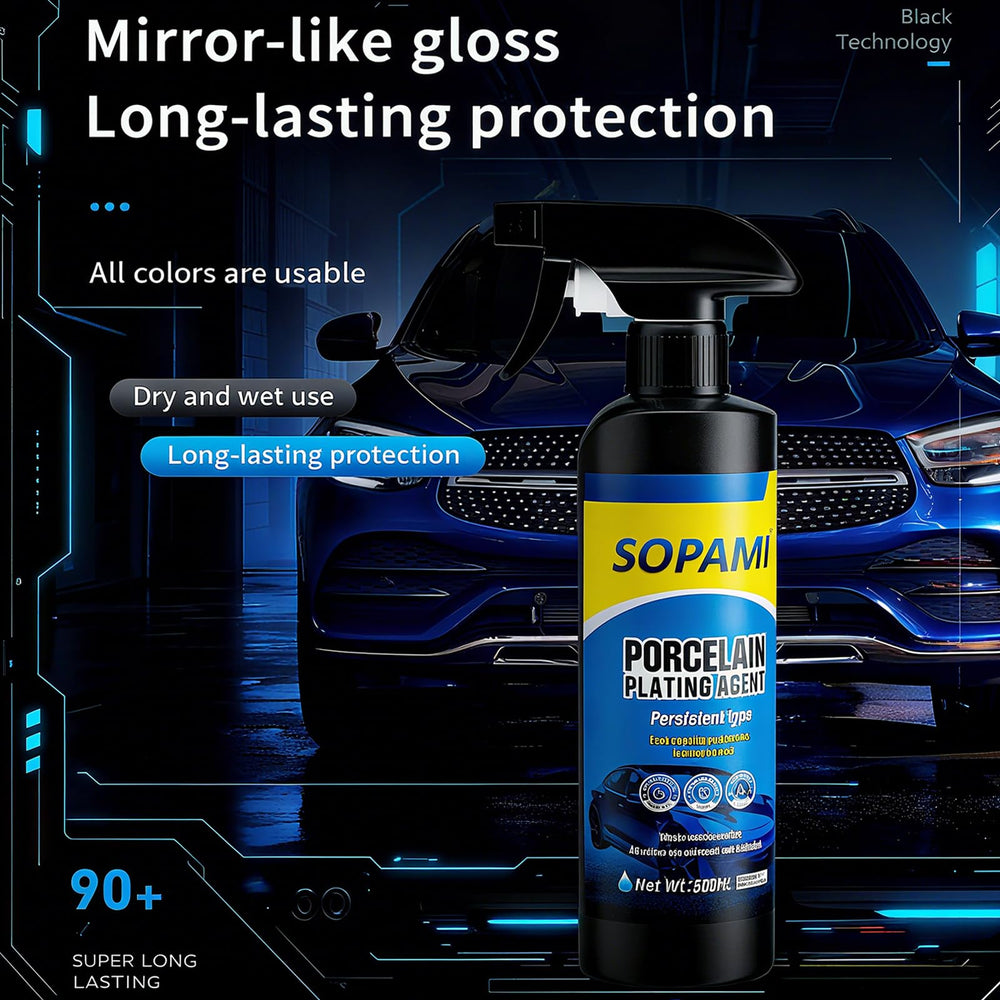 SOPAMI glass-oil-film-cleaning versatile on glass, chrome, and trim.
