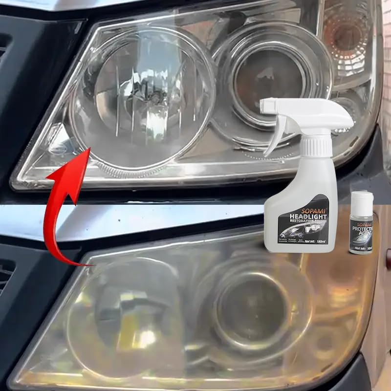 SOPAMI headlight appearance enhanced after treatment with improved aesthetics.