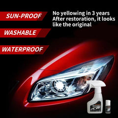 SOPAMI headlight coating drying shows natural air-dry finish.