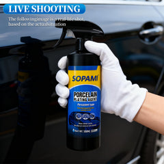 SOPAMI hydrophobic-beading-protection creates a water-repellent surface shine.