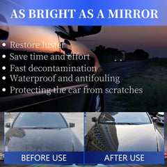 SOPAMI Spray-on coating on car paint shows hydrophobic beading.