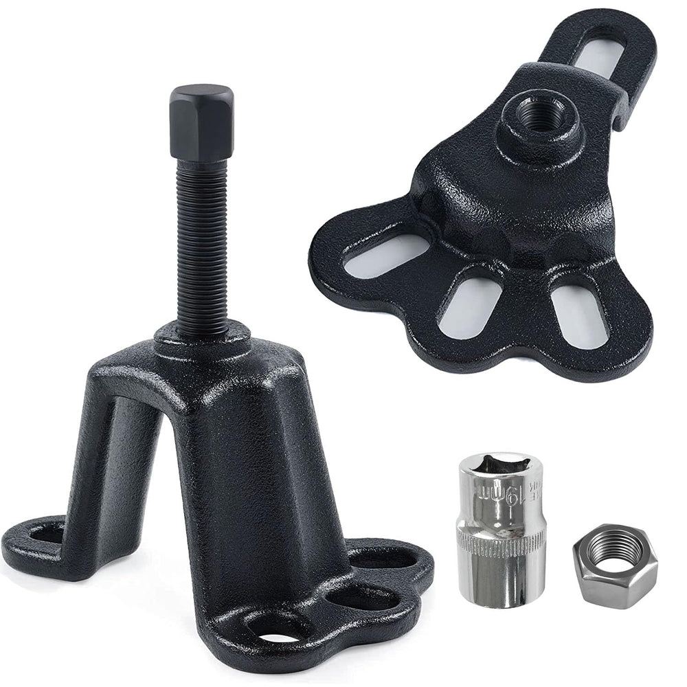 Socpuro front hub puller in action for smooth wheel bearing removal