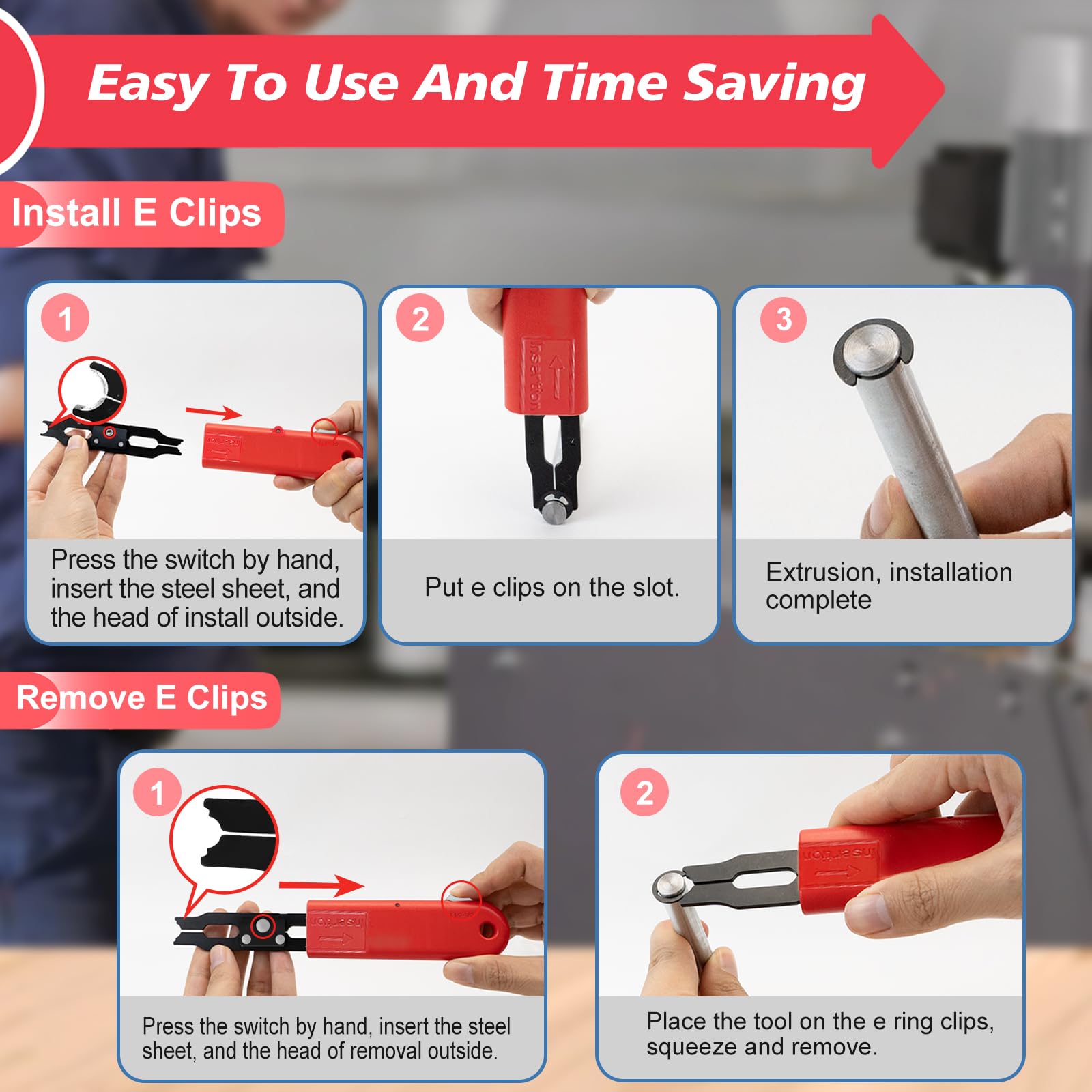 Sopnom E Clips Tool uses durable stainless steel for long-lasting use.