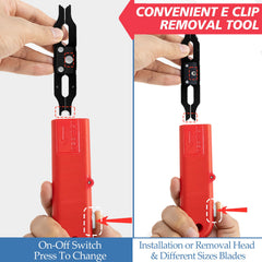 Sopnom E Clips Tool with interchangeable blades enabling quick size changes.