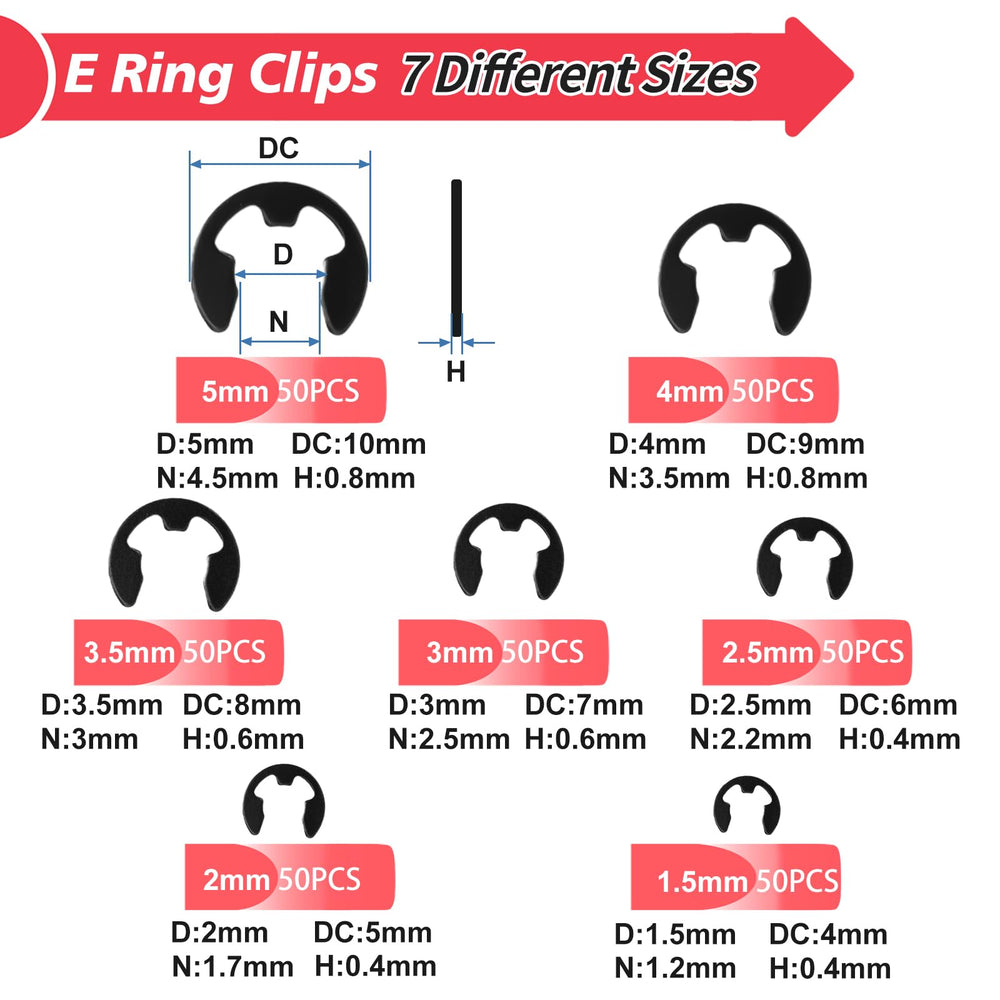 Sopnom E Clips Tool shows seven sizes from 1.5 to 5 mm.