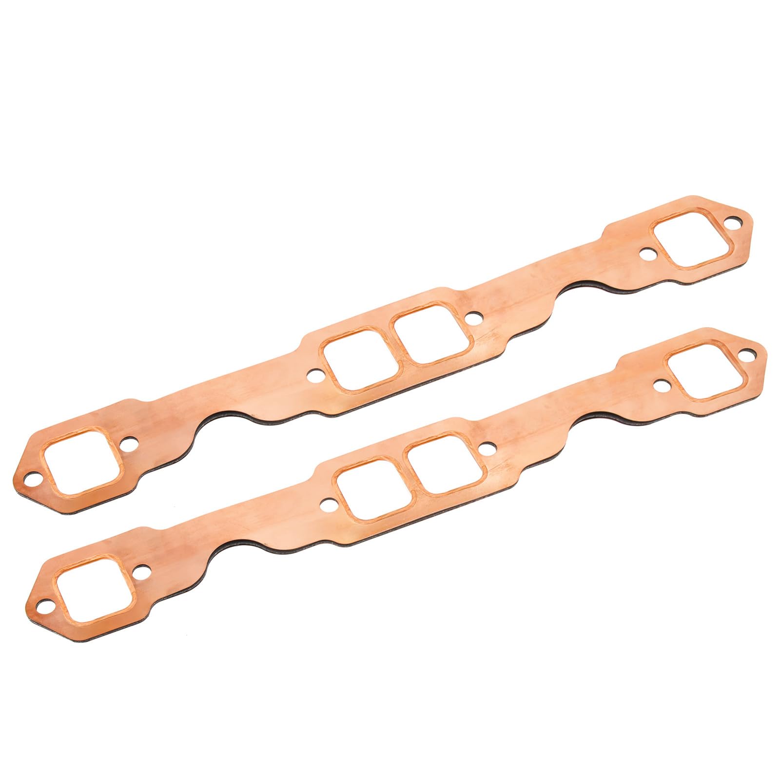 Sorello 2pc square-port gasket set on engine for reusable leak-proof seal