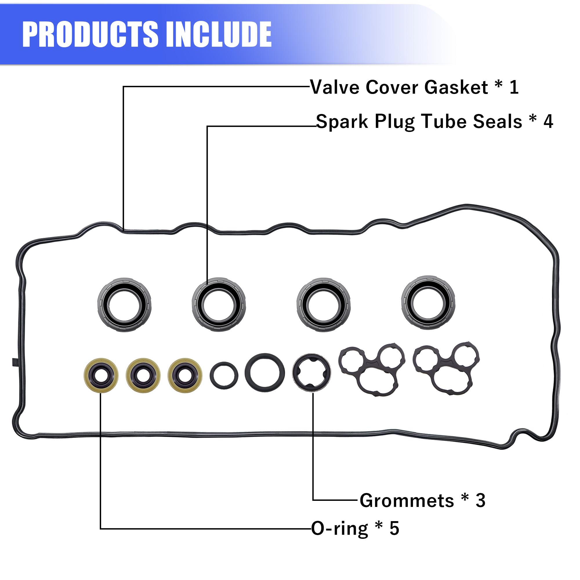 Sorello valve cover gasket in vehicle assembly for smooth operation